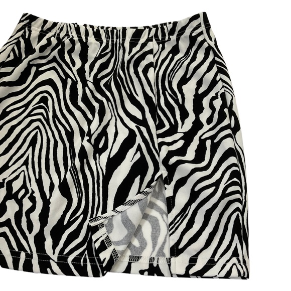 Shein Zebra Print Mini Skirt Petite Small - Picture 4 of 6
